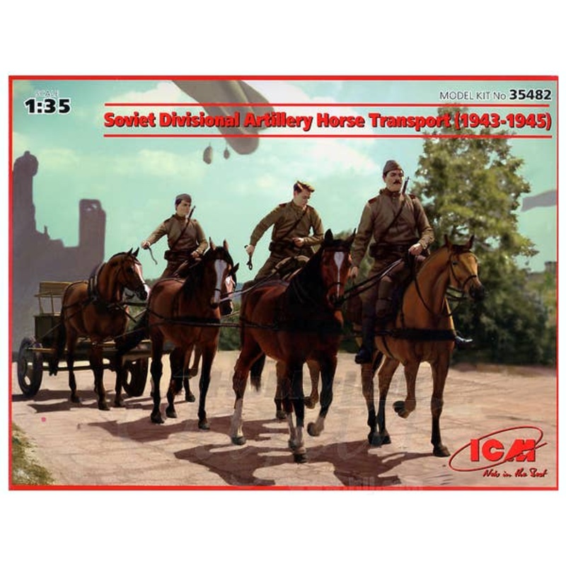 1/35 Soviet Divisional Artillery Horse Transport 1943-1945 (4 Figures & 6 Horses)