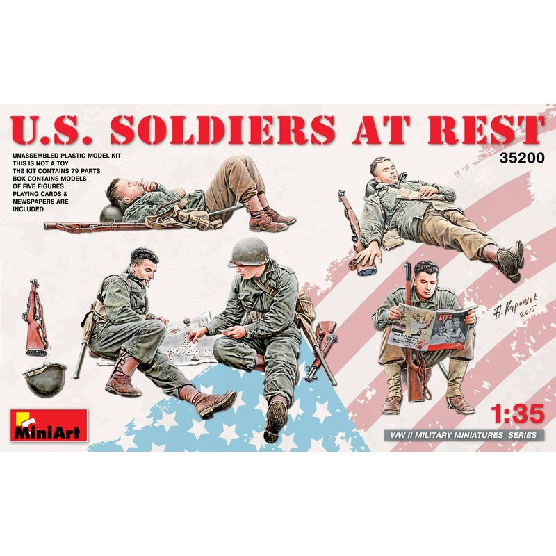 1/35 U.S. Soldiers at Rest (WW II)