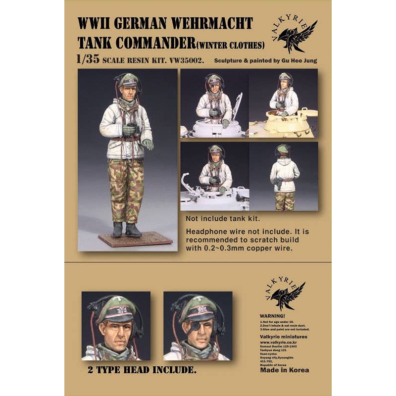 1/35 WWII German Army Wehrmacht Tank Crew Tank Commander Winter Equipment