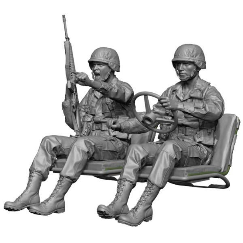 1/35 Current Use US ARMY MUTT Jeep Driver & Pilot Set 1980-90's (2pcs)