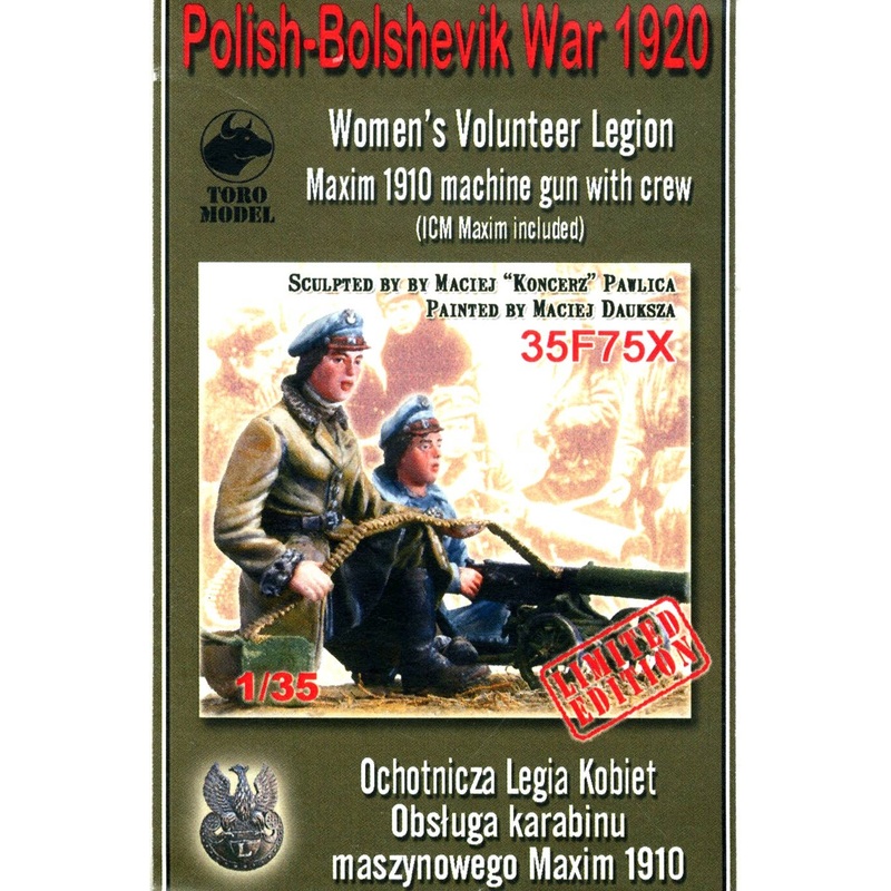 1/35 Polish-Bolshevik War 1920 Women's Volunteer Legion - Maxim Machine Gun 1910 Crew