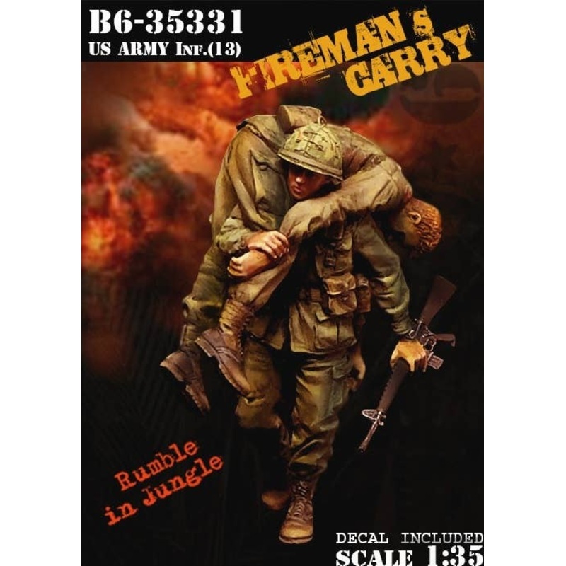 1/35 Vietnam War US Army Infantry (13) Fireman's Carry Casualty Evacuation