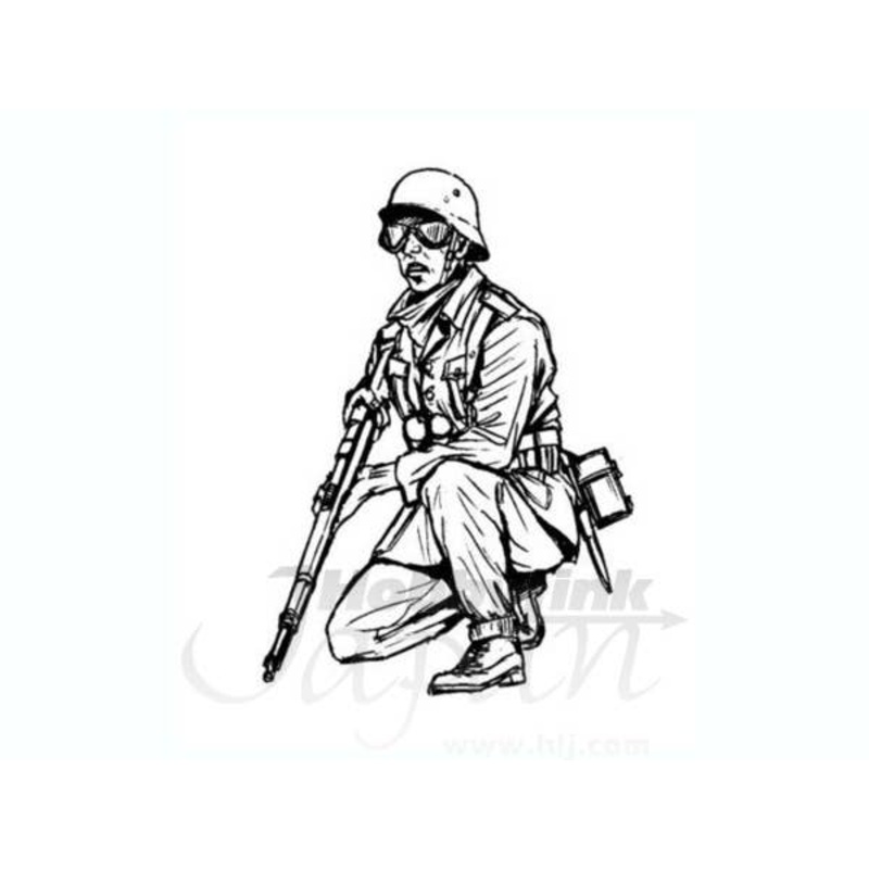 1/35 WWII German Afrika Corps Infantryman (1 resin figure)