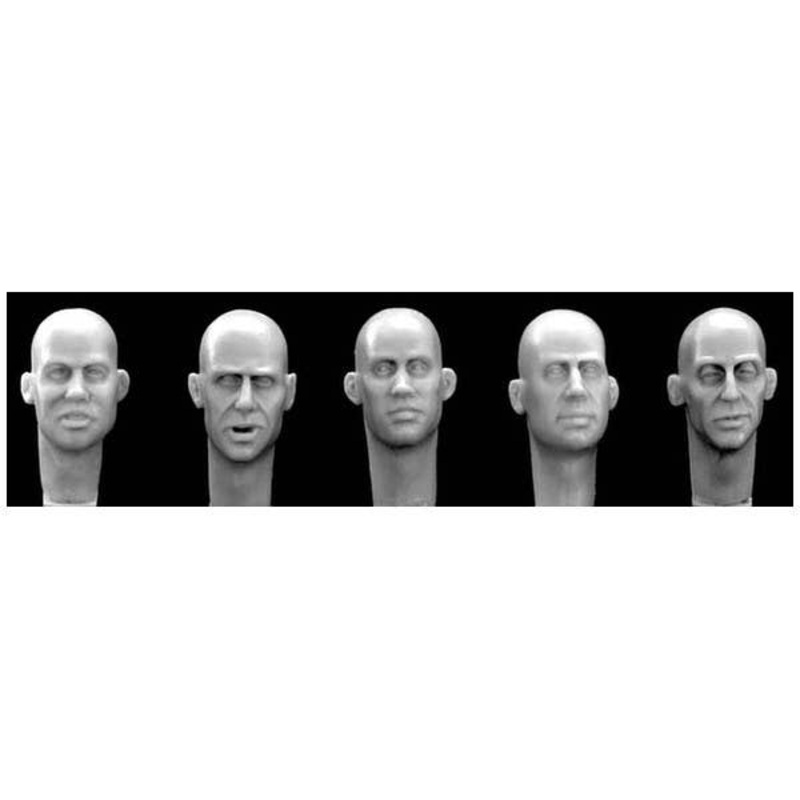 1/35 5 European Heads with Varying Expressions