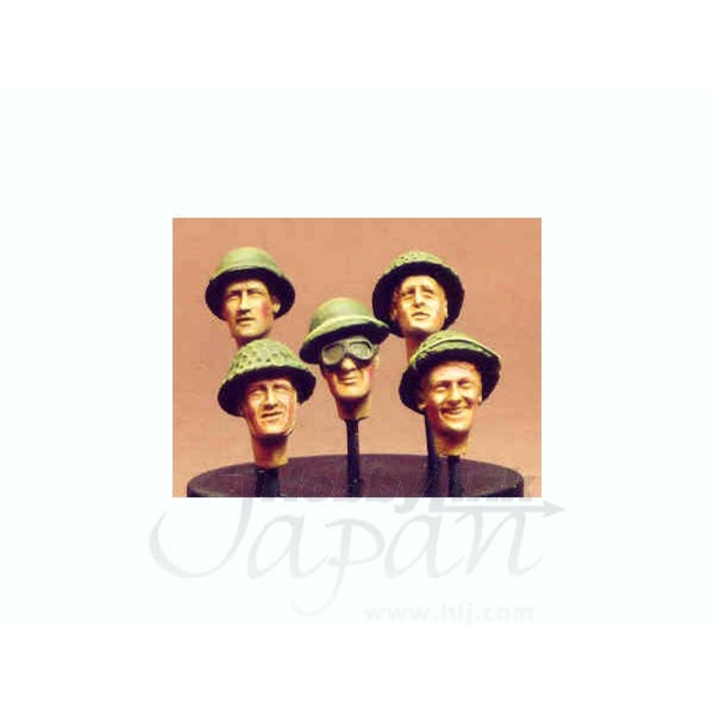 1/35 5 Infantry Heads "Helmets" #1