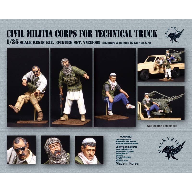 1/35 Current Middle East Militia Set (3 Pieces) Riding On An Armed Truck