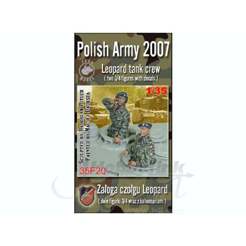 1/35 Polish Army 2007 Leopard Tank Crew (2 3/4 Figures & Decals)