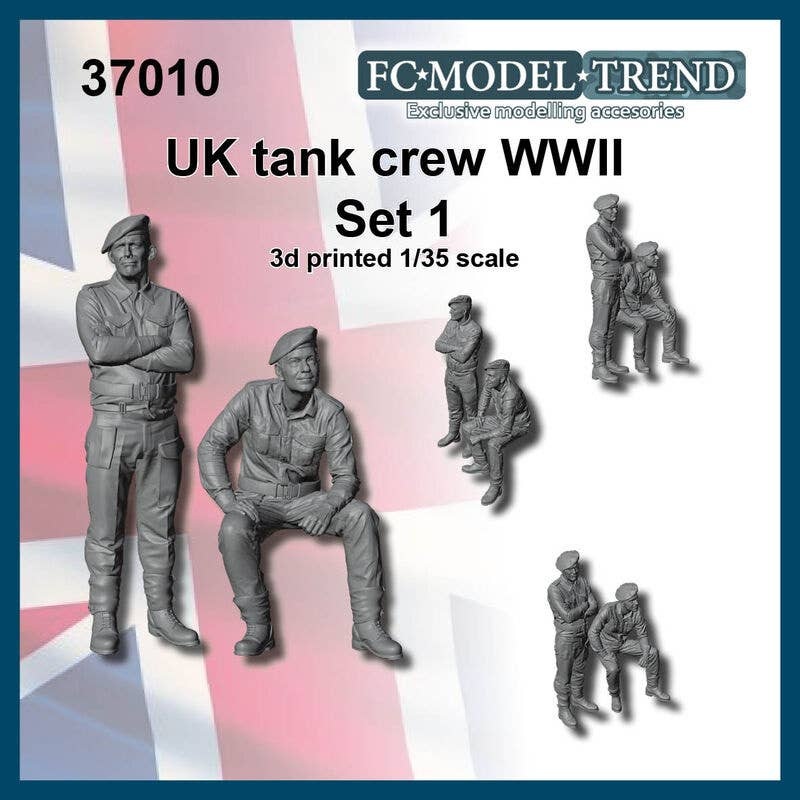1/35 WWII British Tank Crew Set #1 (2pcs)