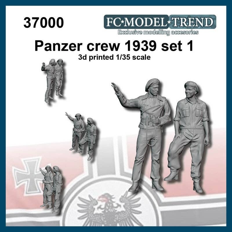 1/35 WWII German Tank Crew (1939) Set #1 (2pcs)