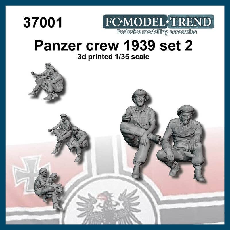 1/35 WWII German Tank Crew (1939) Set #2 (2pcs)