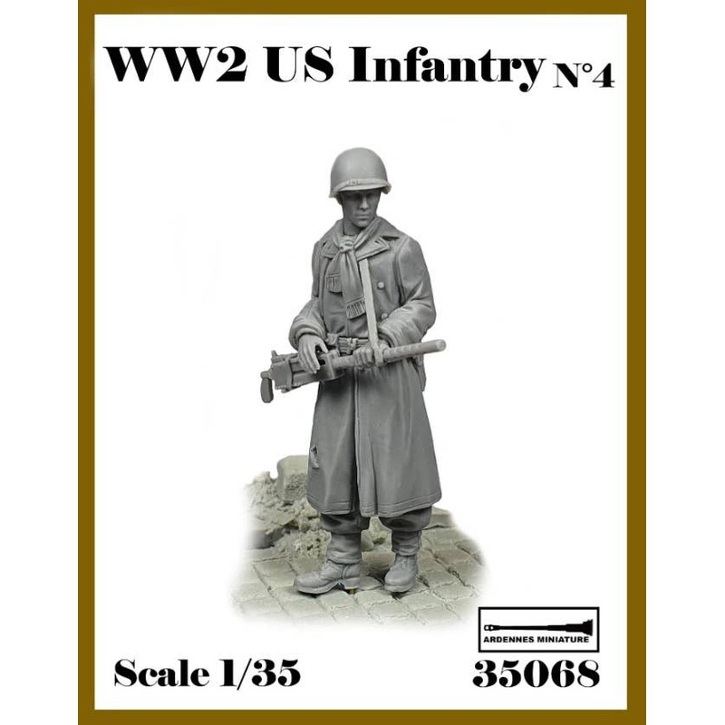 1/35 WWII US Army Infantry No.4 Infantry With M1919 Machine Gun