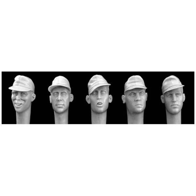 1/35 5 Heads Wearing 1st Pattern SS Camouflage Peaked Soft Caps