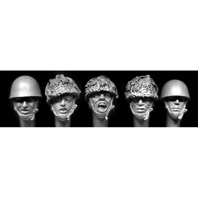 1/35 British paratrooper heads with helmets
