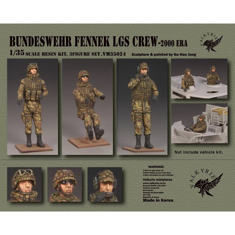1/35 Current German Army Federal Forces Fennec Lgs Crew Set 2000S (3 Pieces)