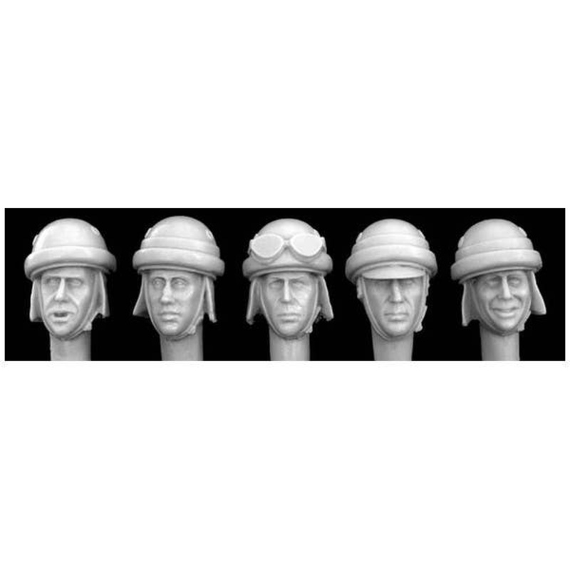 1/35 Heads for Italian WWII AFV Crewmen and Motorcyclist