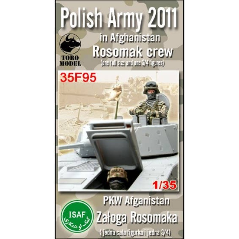 1/35 Polish Army 2011 in Afghanistan Rosomak Crew (One Full Size Figure and One 3/4 Figure) with Decals