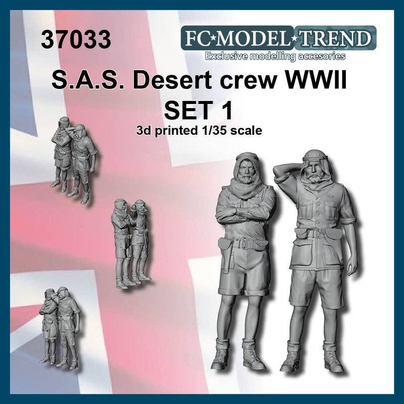 1/35 WWII British SAS Jeep Crew Set #1 (2pcs)
