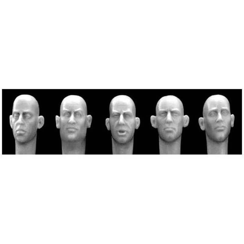 1/35 5 Bare Heads Neutral Expressions