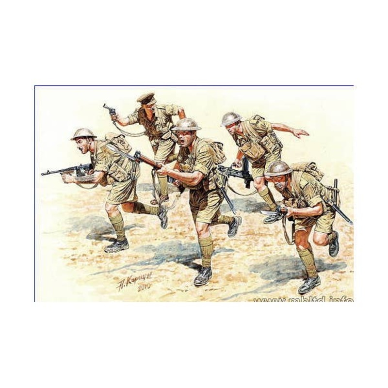 1/35 British Infantry in Action, North Africa WWII Era