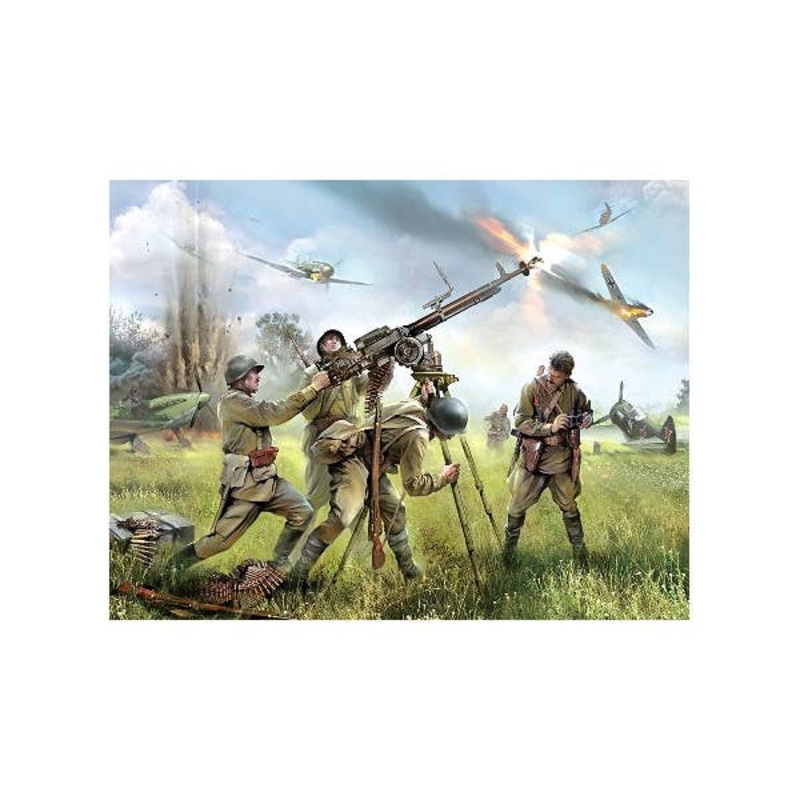 1/35 Soviet DSHK AA Machine Gun w/Crew WWII