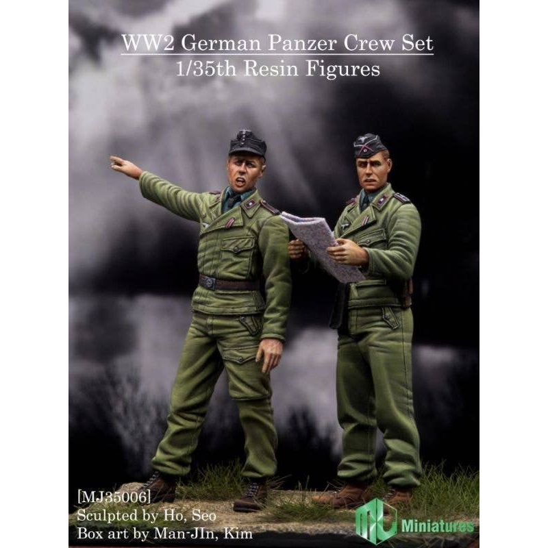 1/35 WW2 German Panzer Crew Set (2 Figures, 4 Heads)