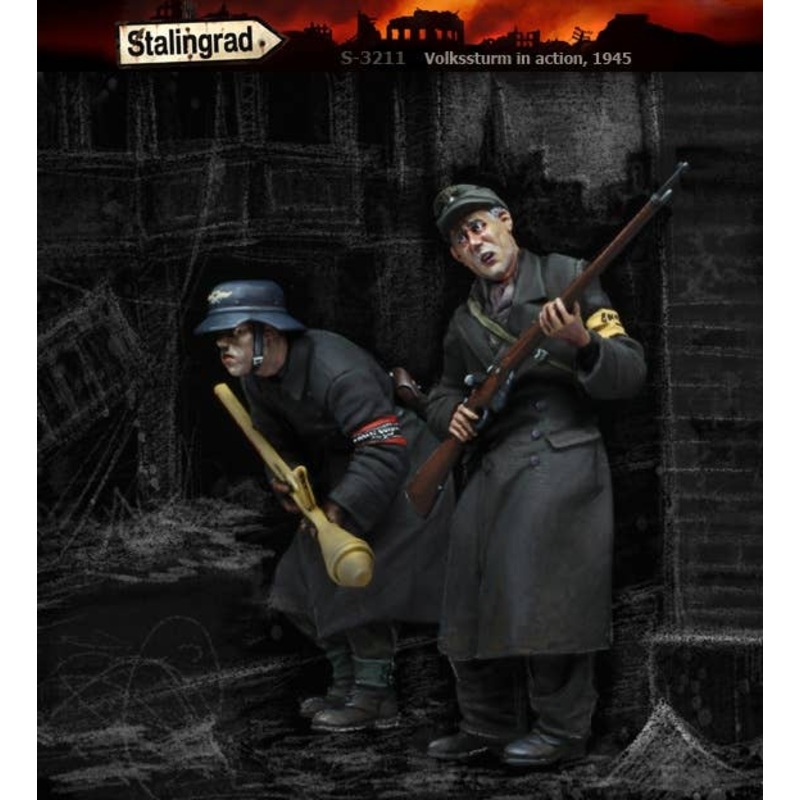 1/35 WWII Volkssturm Death Fight 1945 Veteran, Last Counterattack (Set Of 2)