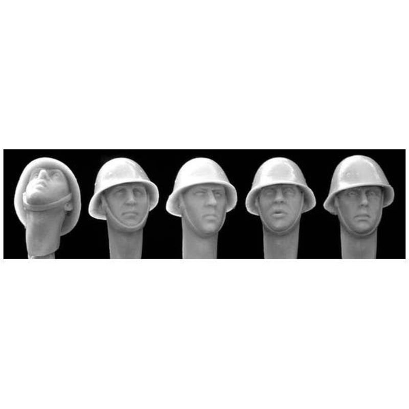 1/35 5 Different Heads with Dutch/Romanian Helmets WWII & Later