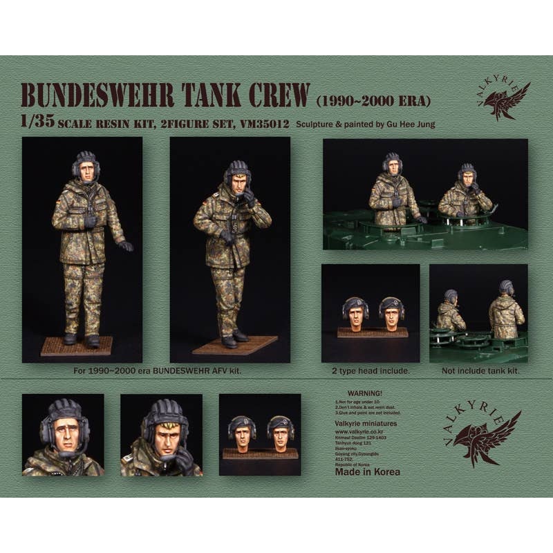 1/35 Current German Army Bundeswehr Tank Crew Set 1990-2000S (2 Pieces)