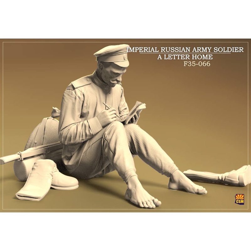 1/35 Imperial Russian Soldier Writing a letter home