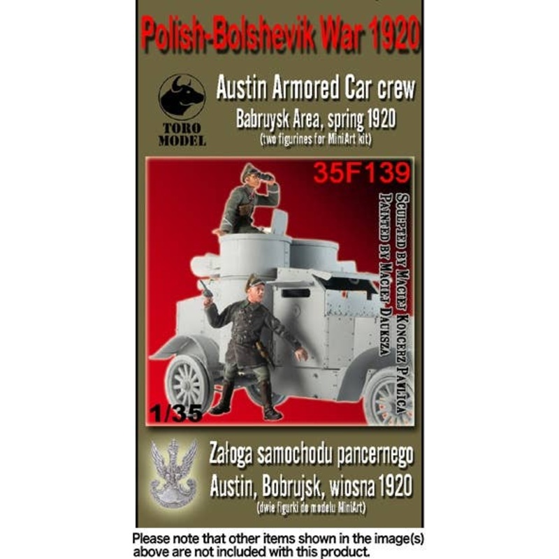 1/35 Polish-Soviet War 1920: Polish Armored Austin Armored Car Crew Bubble Isk District Spring 1920