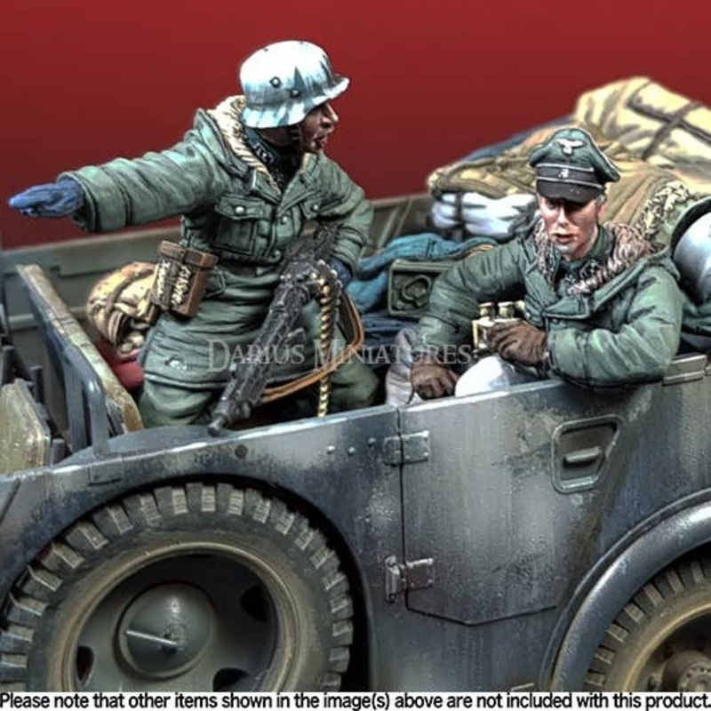 1/35 WW.II German Waffen-SS Officer & MG42 Gunner Mounting Set - Shows the Direction of the Front Line