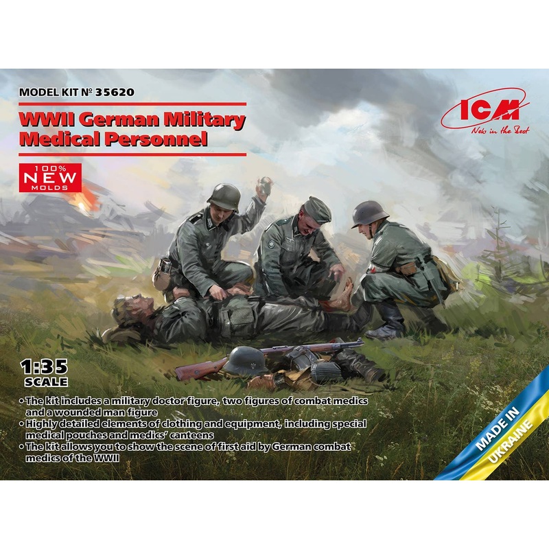 1/35 WWII German Military Medical Personnel