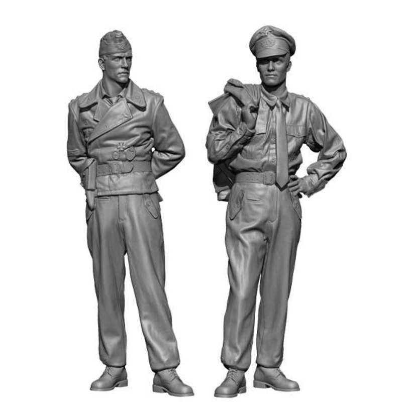 1/35 WWII German Tank Crew Set Frontline Inspection (2 pieces)