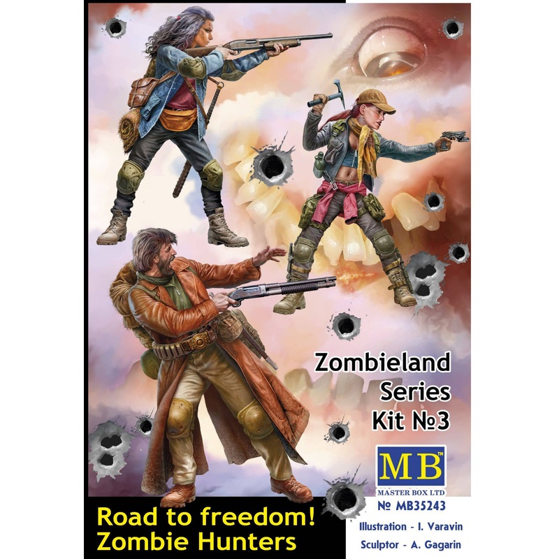 1/35 Zombieland series Kit No. 3 Road to Freedom! Zombie Hunters (set of 3)