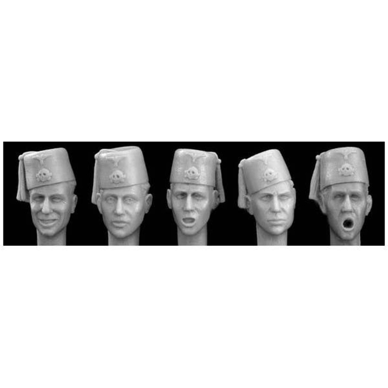 1/35 5 Heads Wearing Fez (13 SS Handschar)
