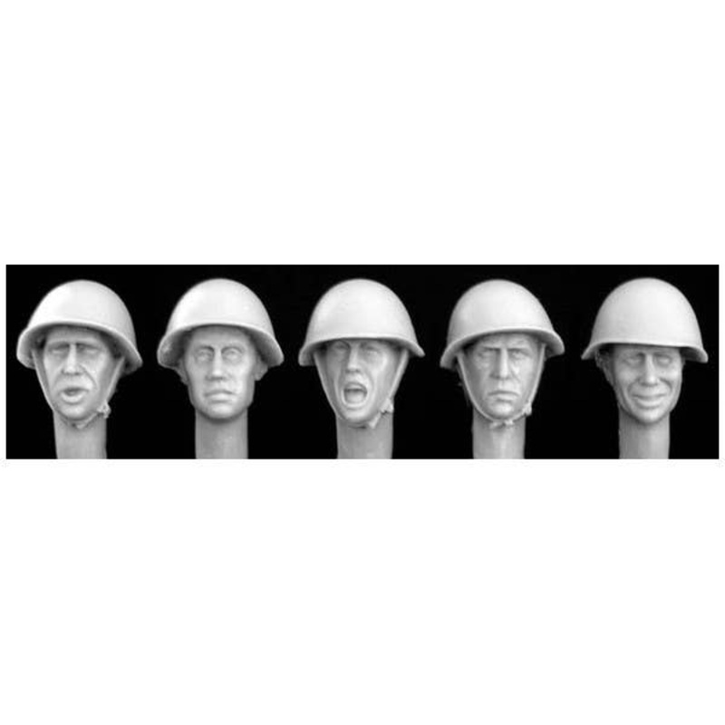 1/35 5 Heads Wearing Russian Helmets