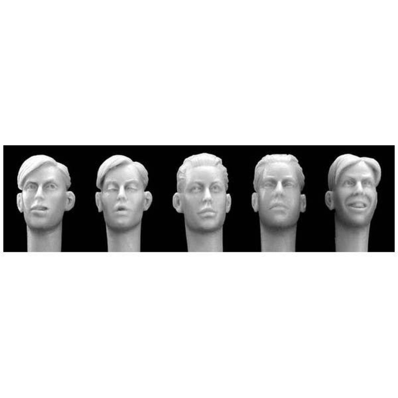1/35 5 Heads with Youthful Faces and 1940s Haircuts
