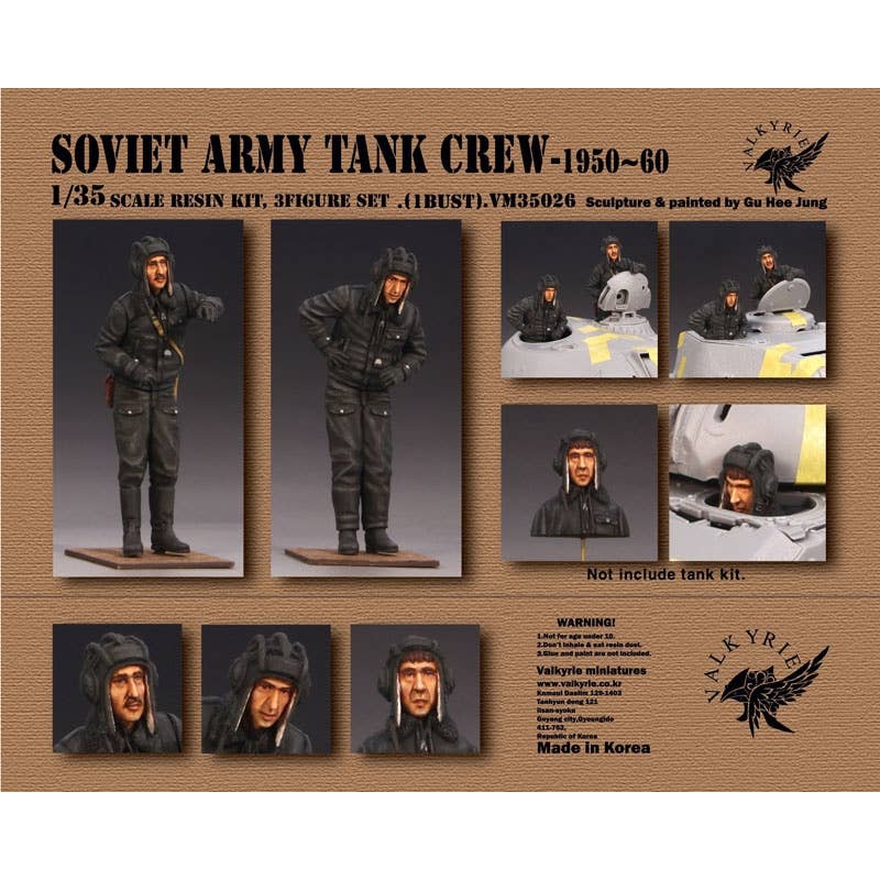 1/35 Current Russian/Soviet Soviet Army Tank Crew Set 1950-60S (2 Figures + 1 Bust Included)