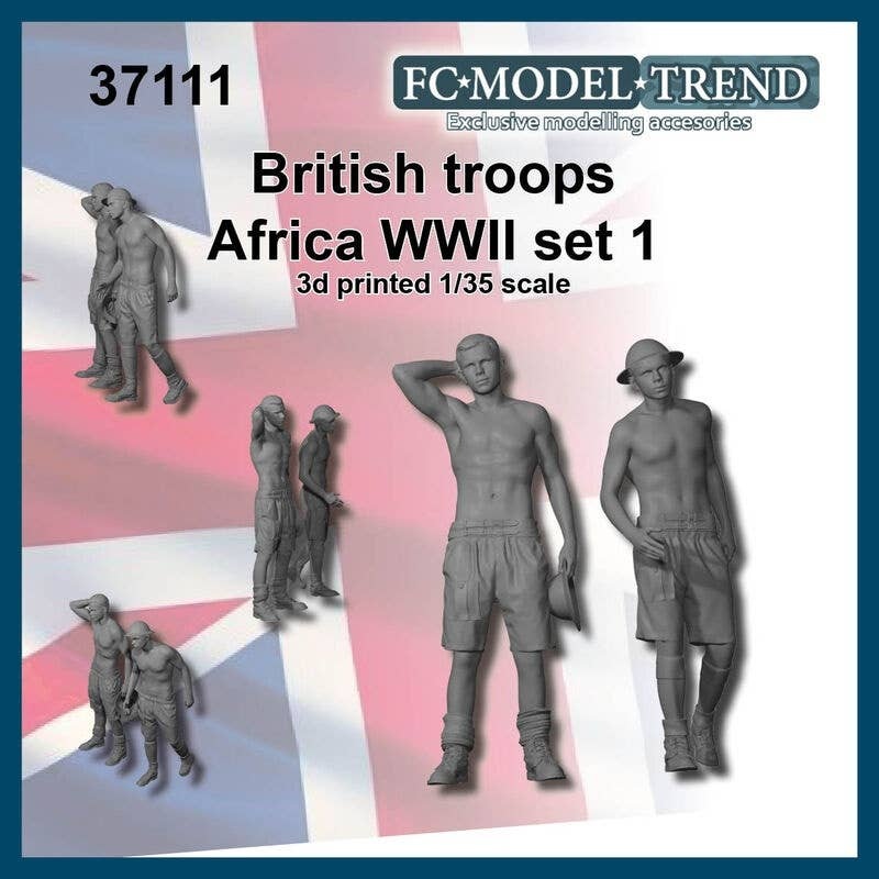 1/35 WWII British African Front Infantry Set #1 (2 pieces)