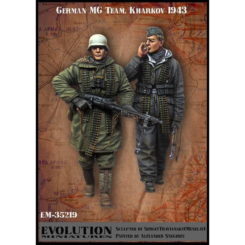 1/35 WWII German Machine Gun Team Moving Shooting Team Kharkov 1943