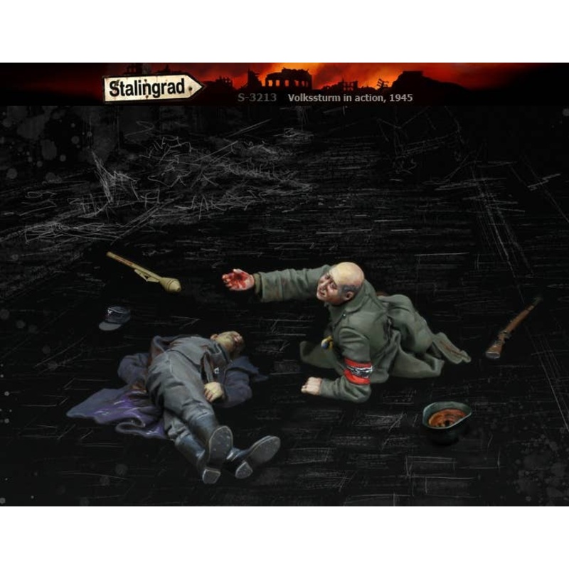 1/35 WWII Volkssturm Death Fight 1945 Breathless Comrades And Unsaved Serious Injuries (Set Of 2)