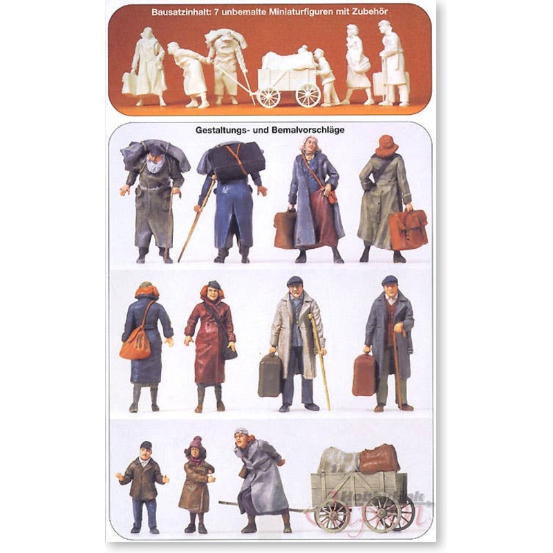 1/35 Fleeing Civilians & Cart