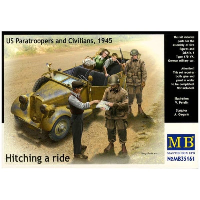 1/35 Hitching a Ride US Paratroopers and Civilians