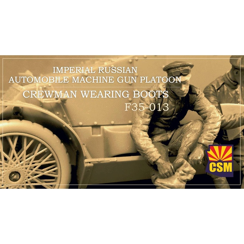 1/35 Imperial Russian Automobile Machine Gun Platoon Crewman Wearing Boots