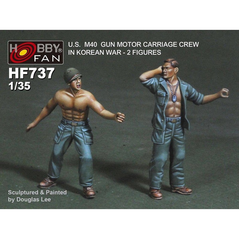 1/35 U.S. M40 Gun Motor Carriage Crew In Korean War - 2 Figures