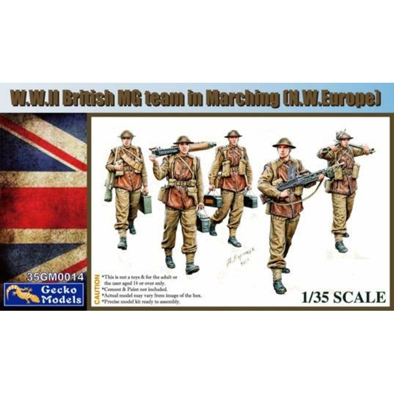 1/35 W.W.II British MG Team in Marching (N.W. Europe)