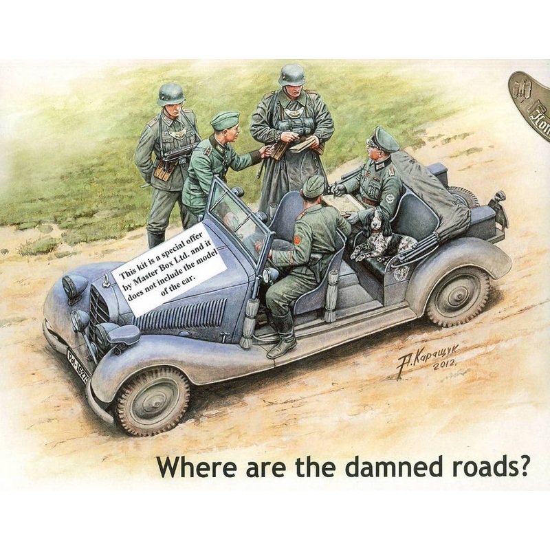 1/35 Where are the Damned Roads? Figures (without Staff Car)