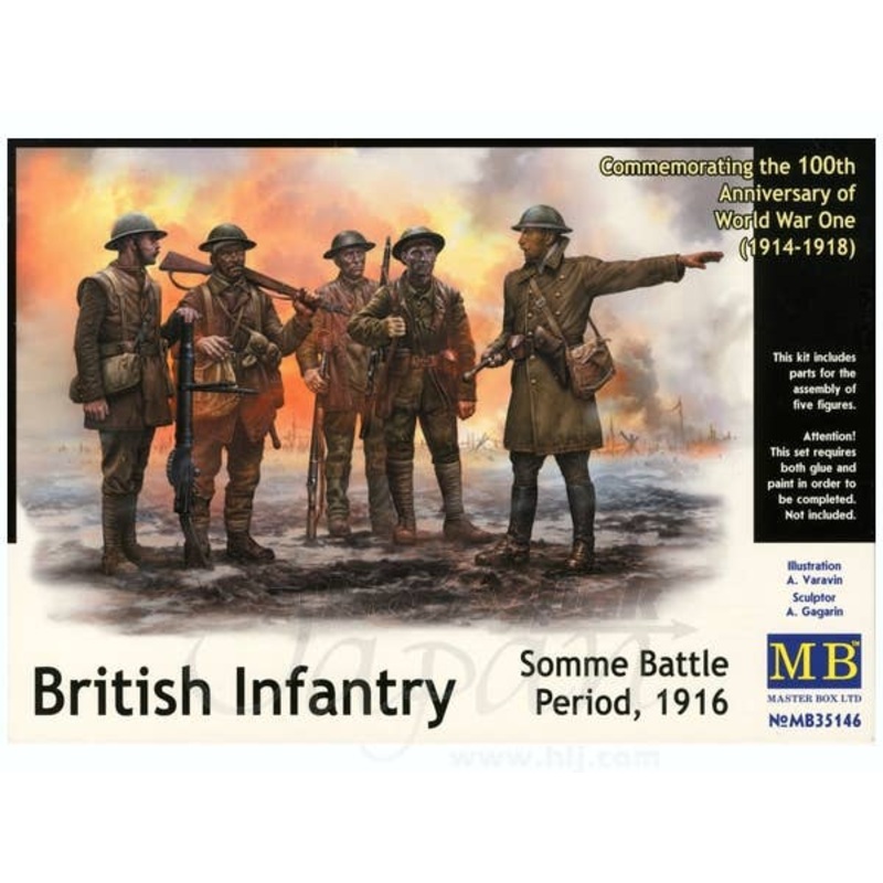 1/35 WWI British Infantry Somme Battle 1916 (5-piece set)