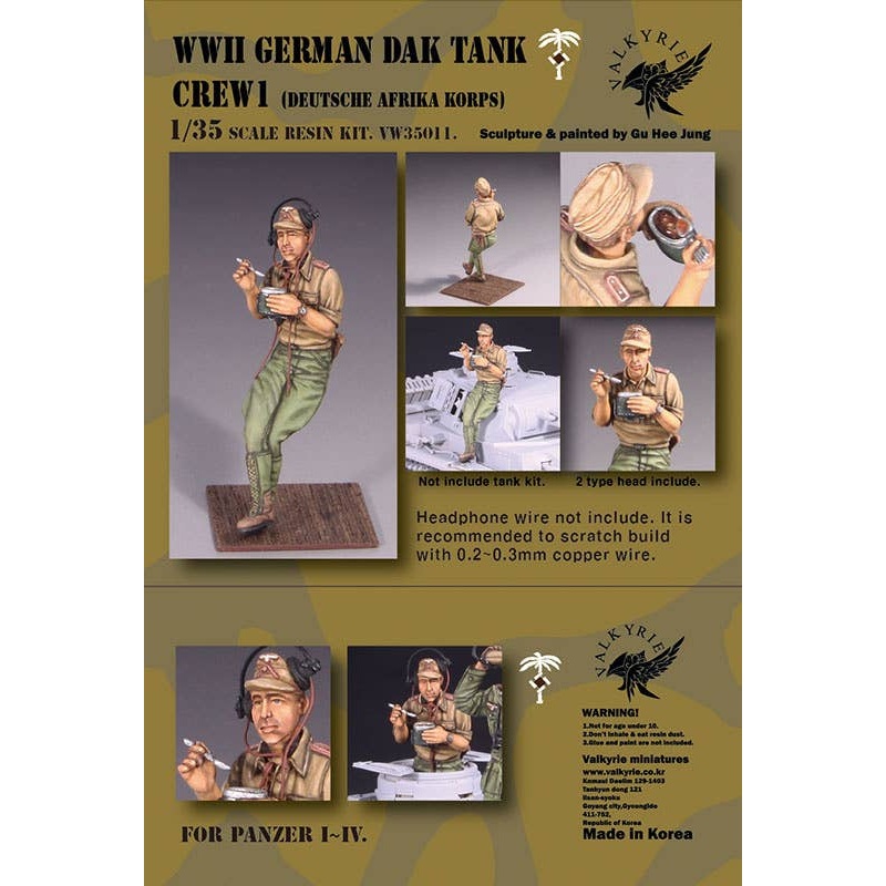 1/35 WWII German Army/Afrika Korps Tank Crew 1 Soldier Eating