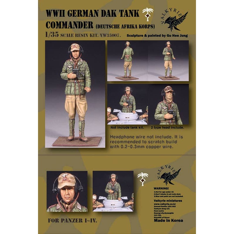 1/35 WWII German Army/Afrika Korps Tank Crew Tank Commander